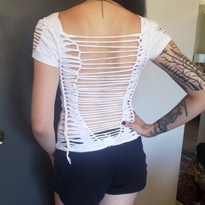 Shambawear braided white top small